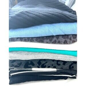 Lot of 10 Womens Shirts Mixed Brand Tank Sweater Open Cardigan Chambray L 1139Rk